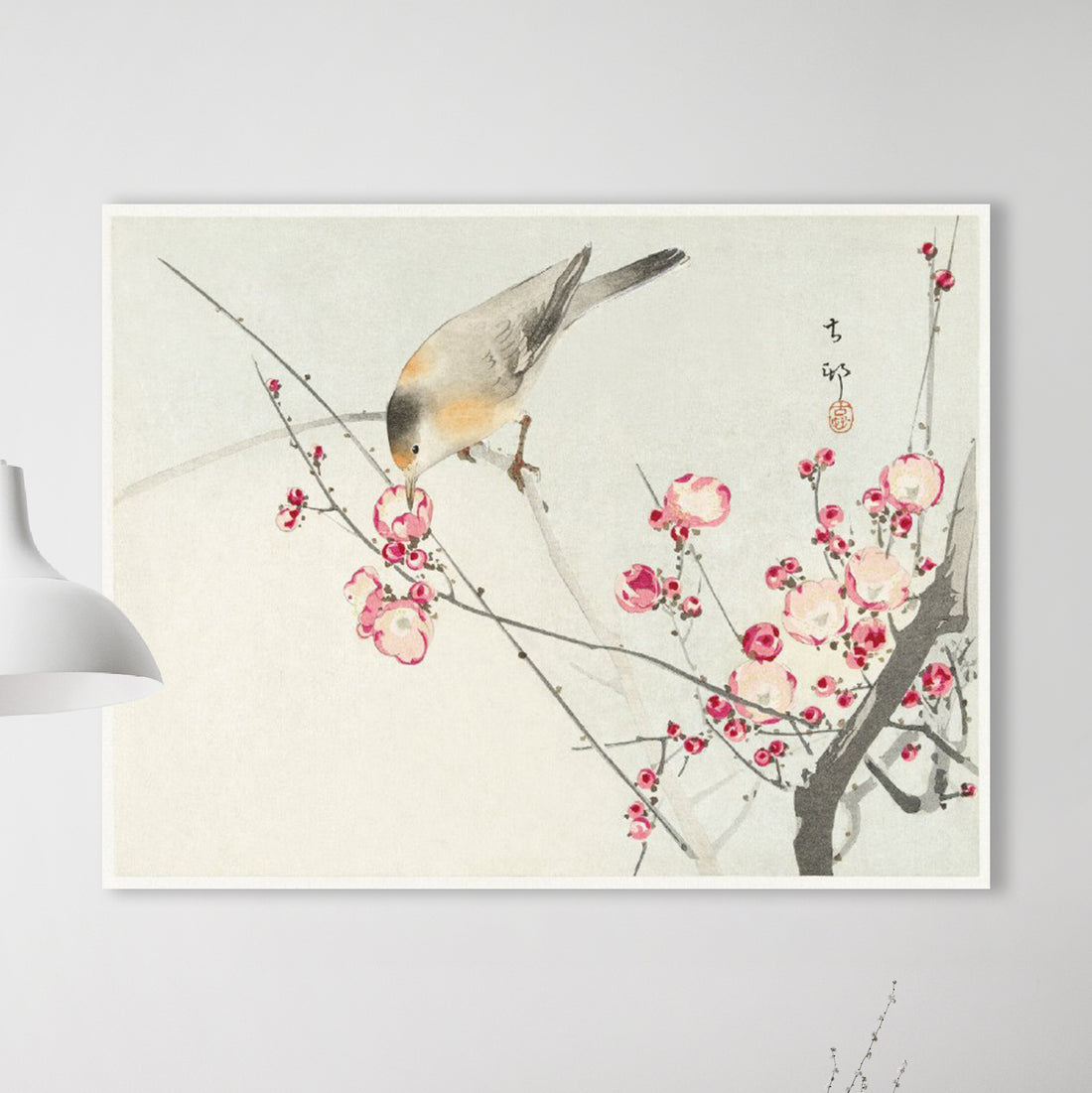 Singvogel auf Blütenzweig (1900 - 1936) von Ohara Koson