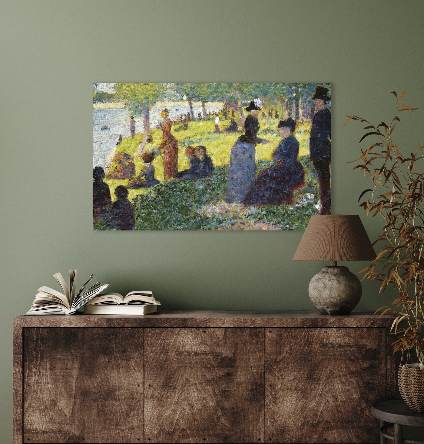 Ölskizze für "La Grande Jatte" (1884) von Georges Seurat.