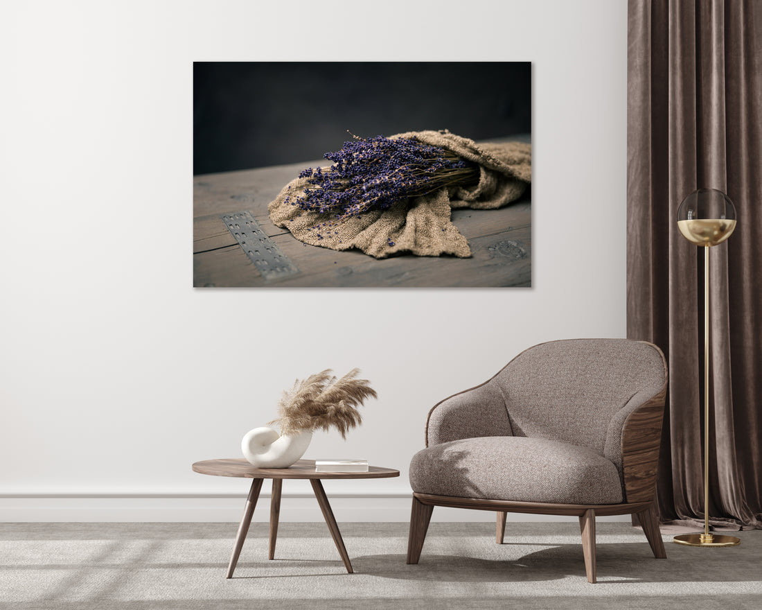 Stilleven met lavendel en shabby doek - Mayra Fotografie
