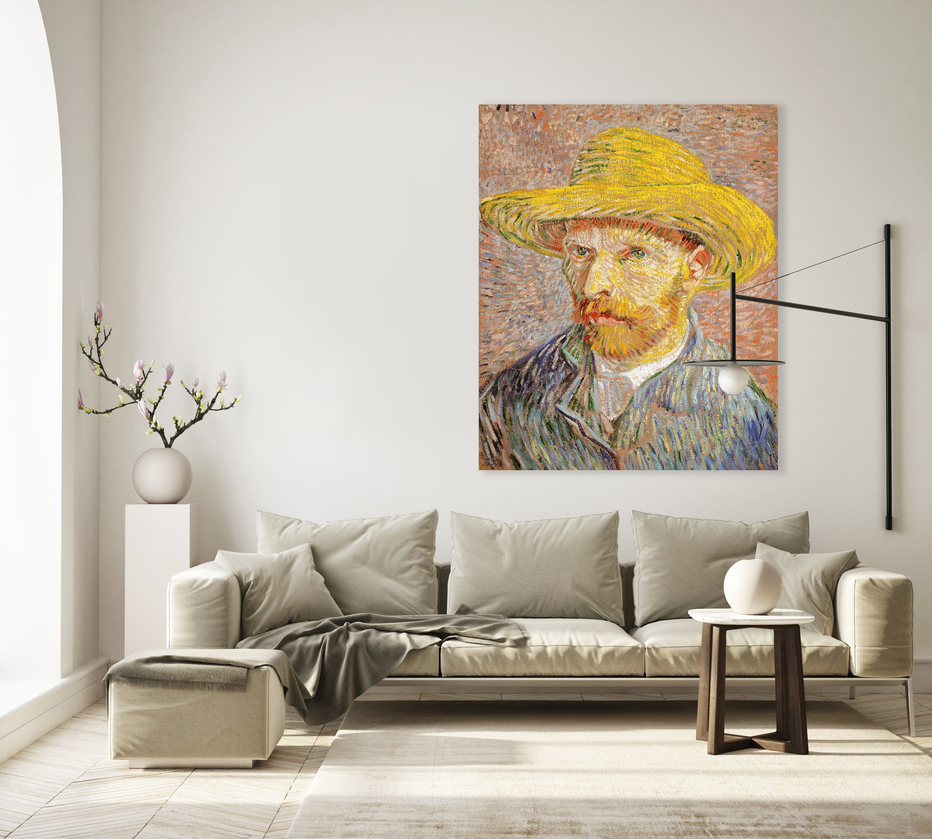 Zelfportret met strohoed - Vincent van Gogh